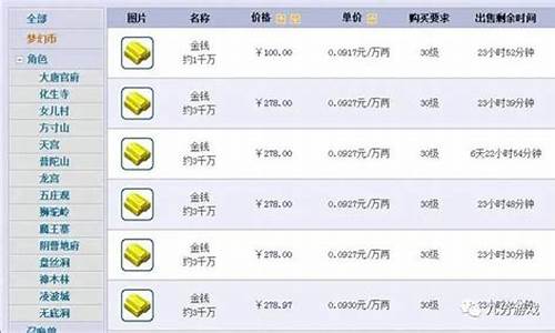 梦幻西游金价100块多少钱_梦幻西游金价100块